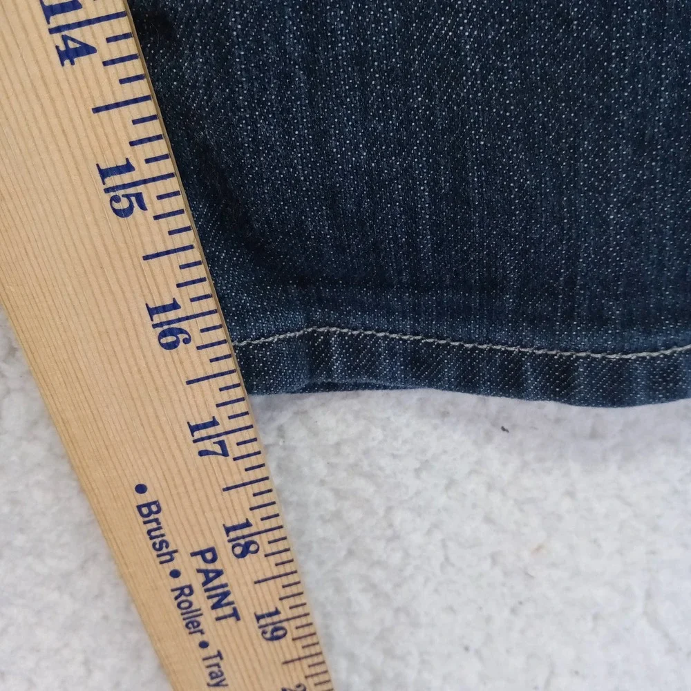 Lee One True‎ Fit Dark Wash Denim Capris Womens 12M Low Rise Cropped Jeans